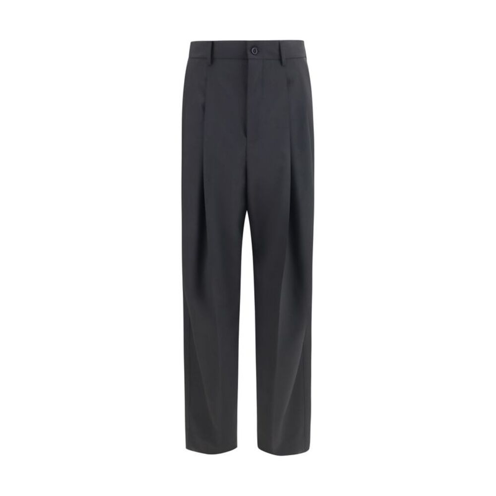 Dolce & Gabbana Men Wide-Leg Wool Blend Tailored Pants